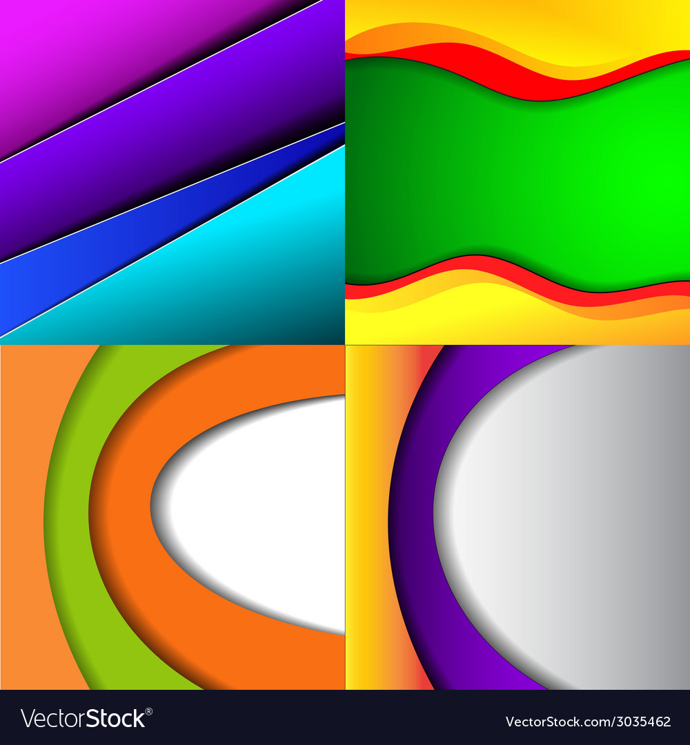 Collection of abstract multicolored backgrounds