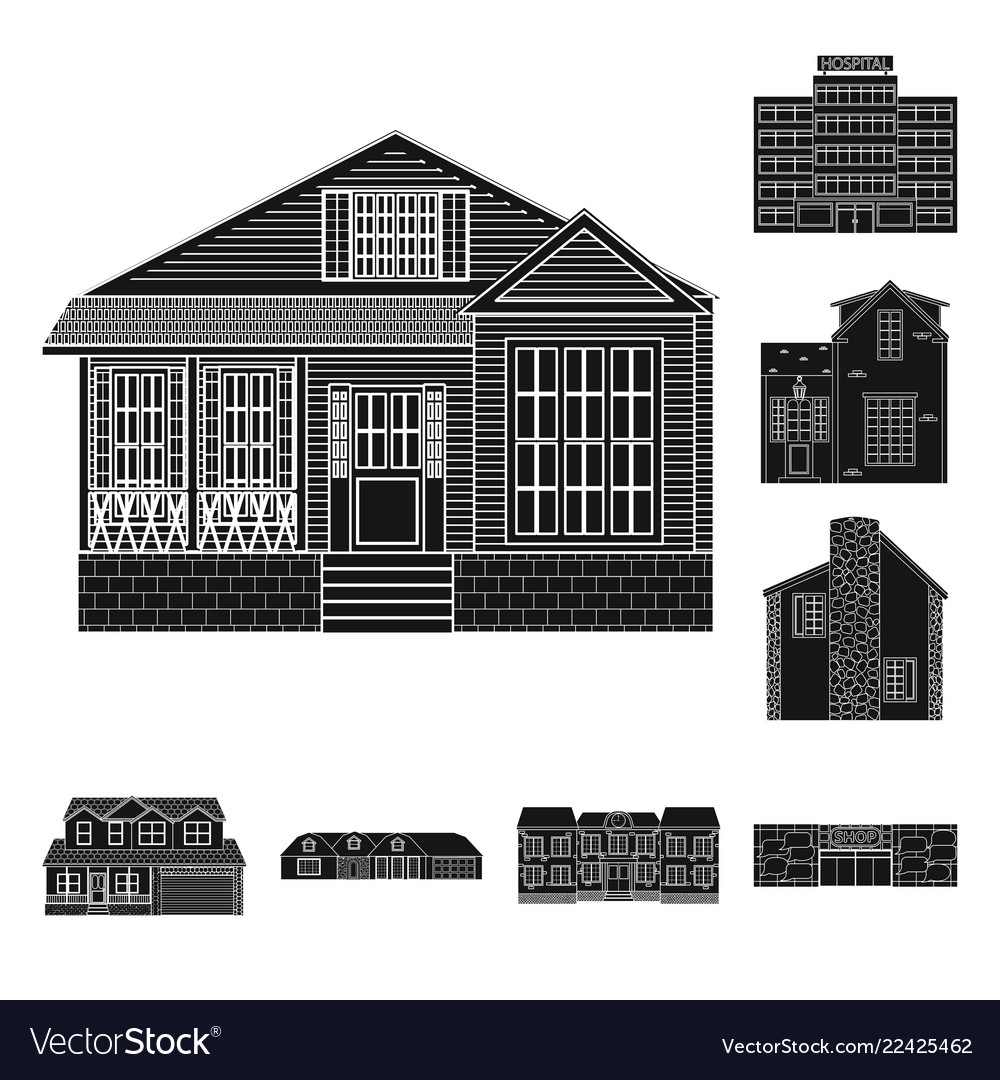Design of building and front symbol vector image Design of building and front symbol
