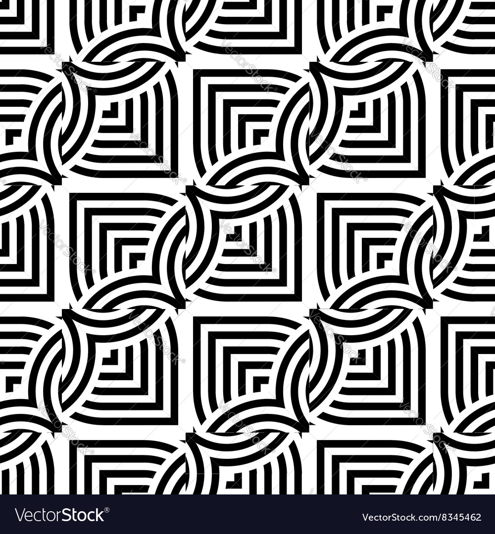 Design seamless monochrome interlaced pattern