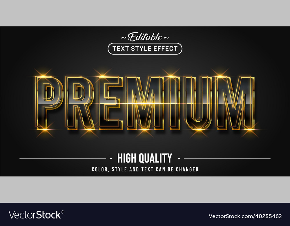 Editable text style effect - premium