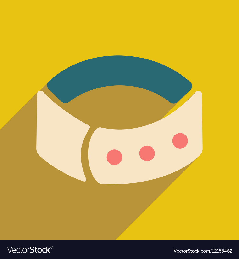 Flat with shadow icon and mobile application dog