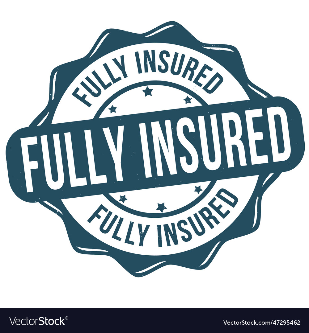 Fully insured grunge rubber stamp Royalty Free Vector Image