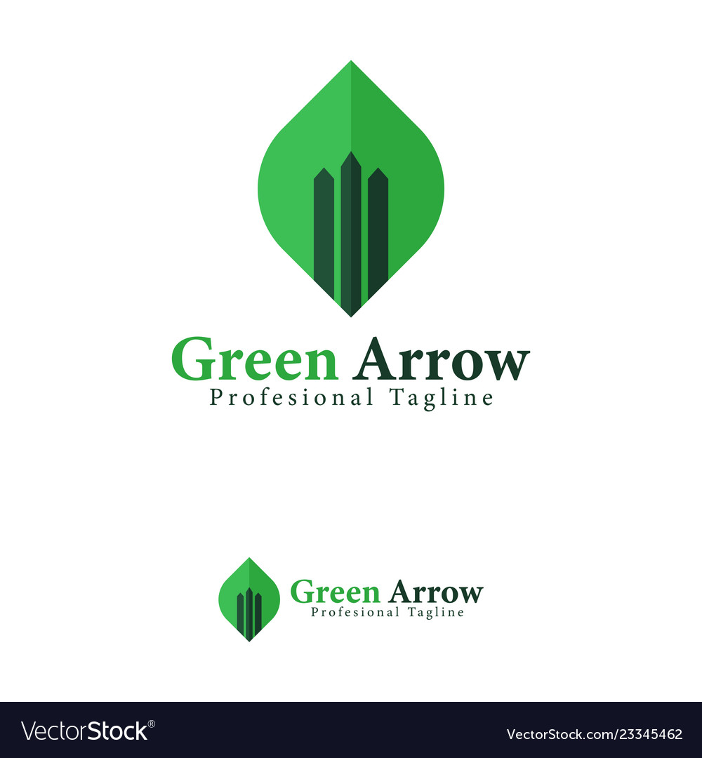 Green arrow up design template logo iconic symbols