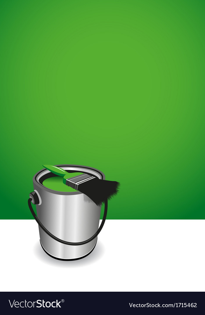 Green paint pot background