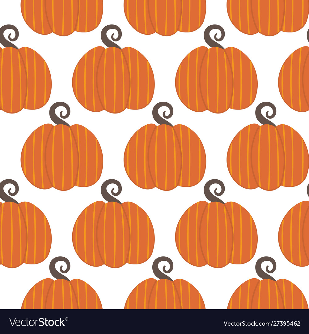 Halloween thanksgiving pumpkin seamless pattern