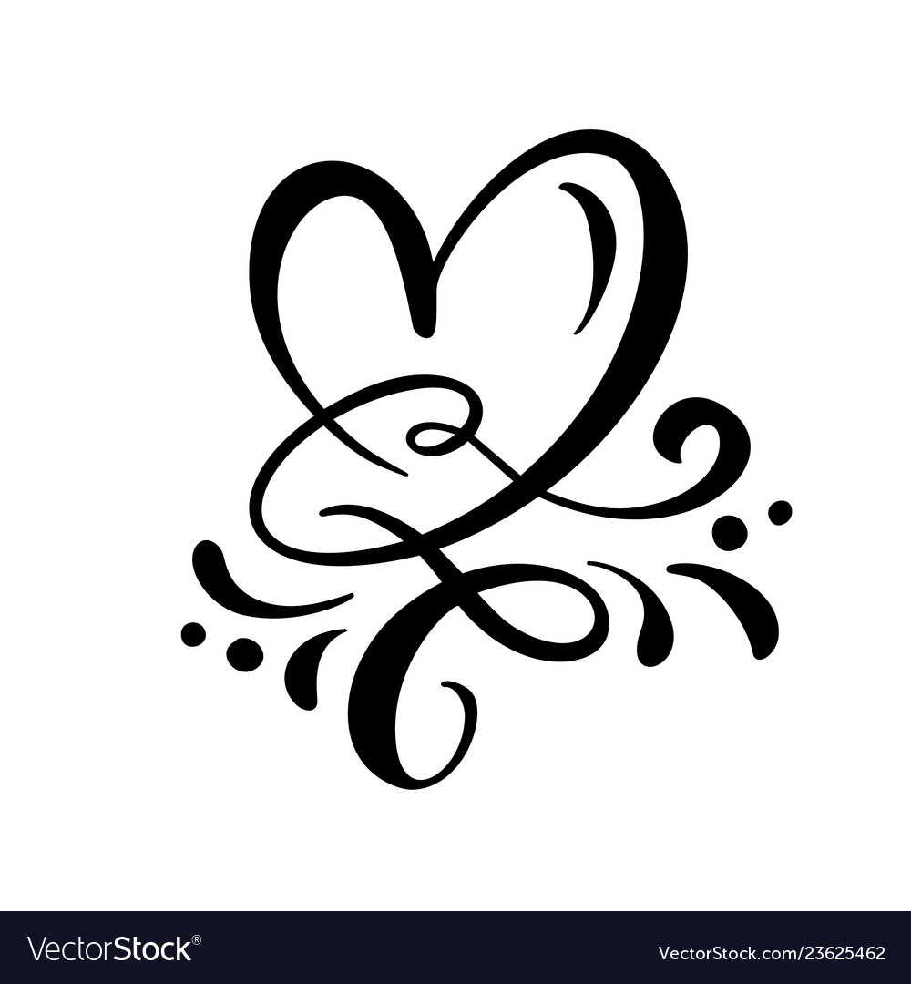 Heart love sign romantic Royalty Free Vector Image