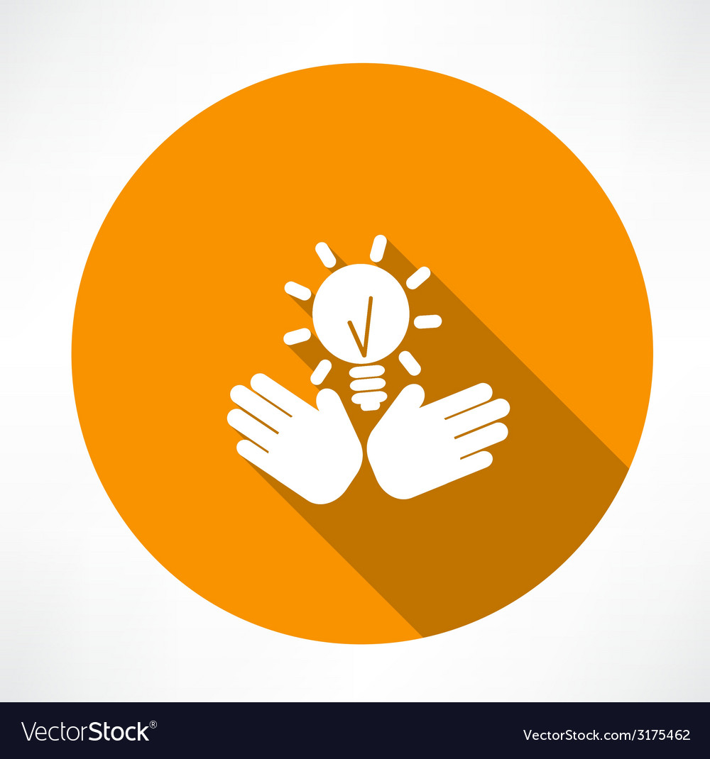 Idea in the hands icon