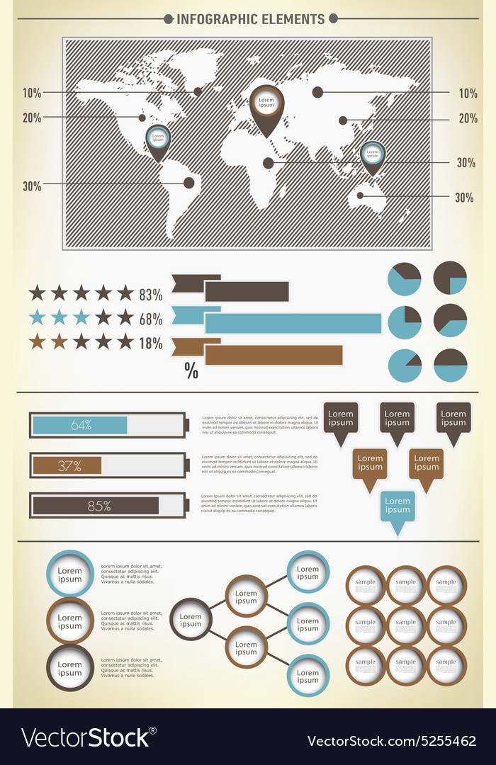 Modern elements of info graphics
