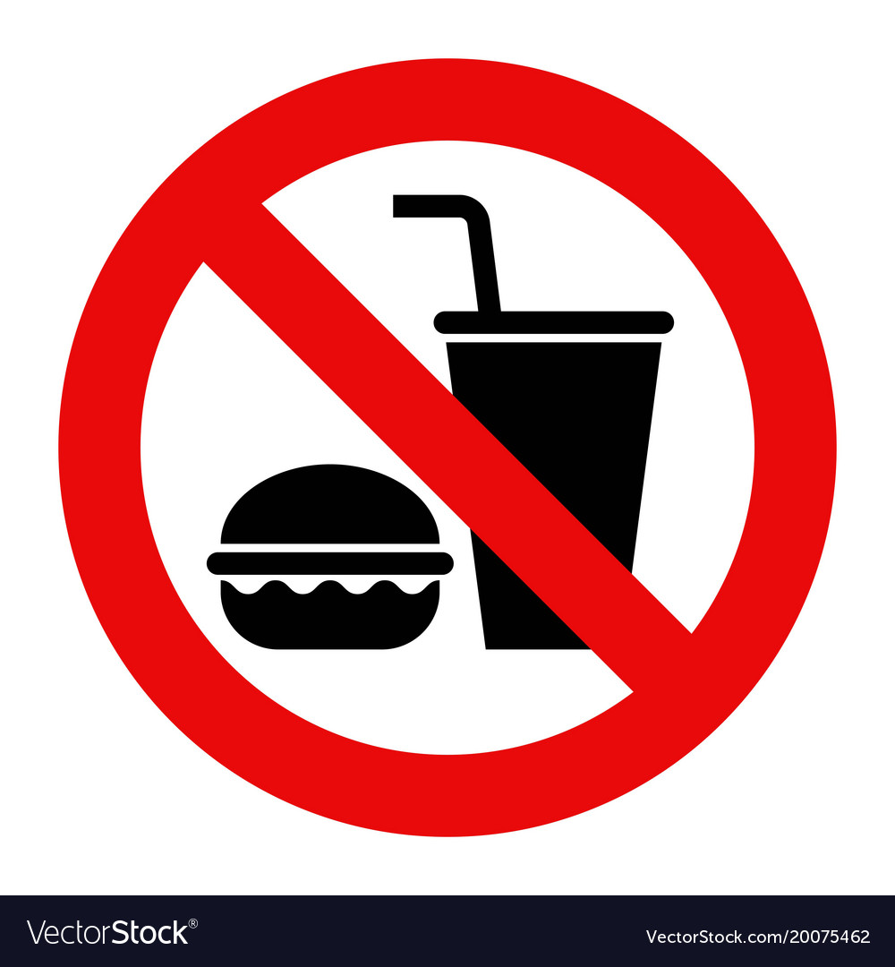 No Food And No Drinks Allowed Royalty Free Vector Image
