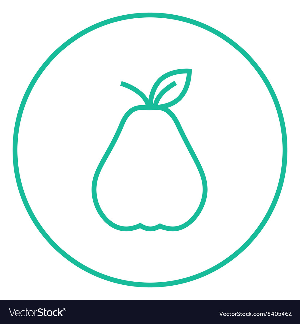 Pear line icon
