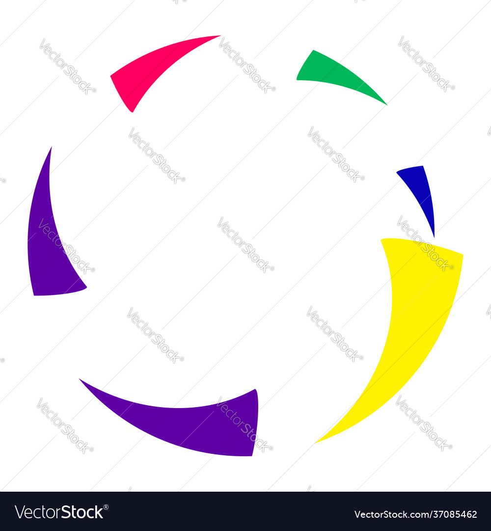 Radial abstract geometric circle design element vector image Radial abstract geometric circle design element