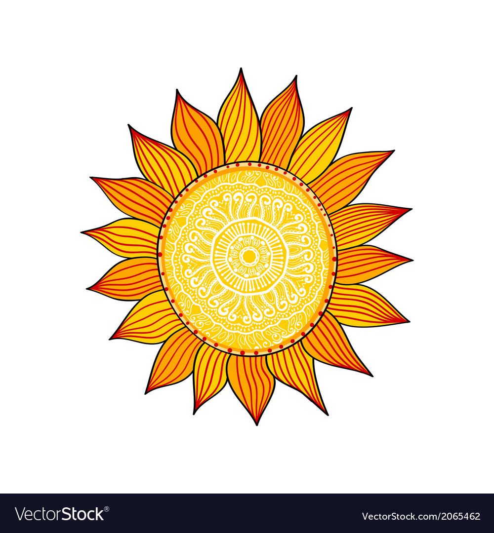 Stylized sun Royalty Free Vector Image - VectorStock
