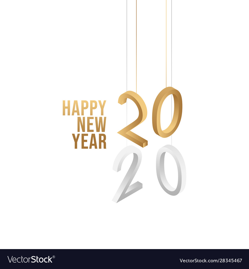 2020 colorful text isolated on white background vector image 2020 colorful text isolated on white background