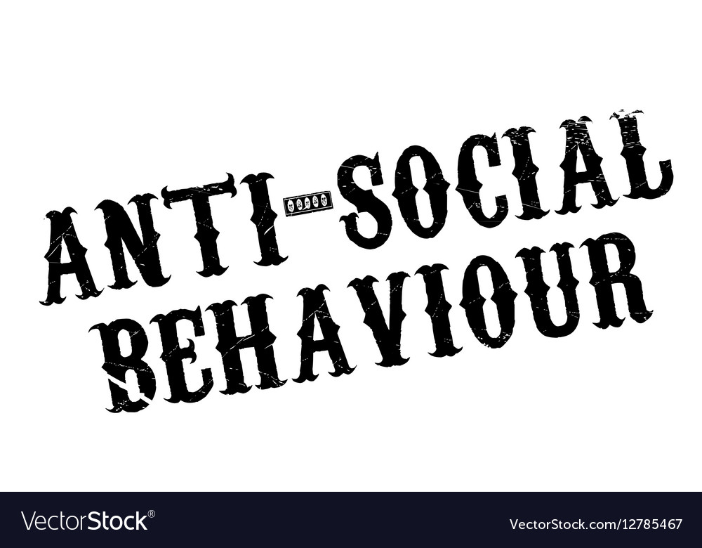 Anti Social Behaviour Rubber Stamp Royalty Free Vector Image