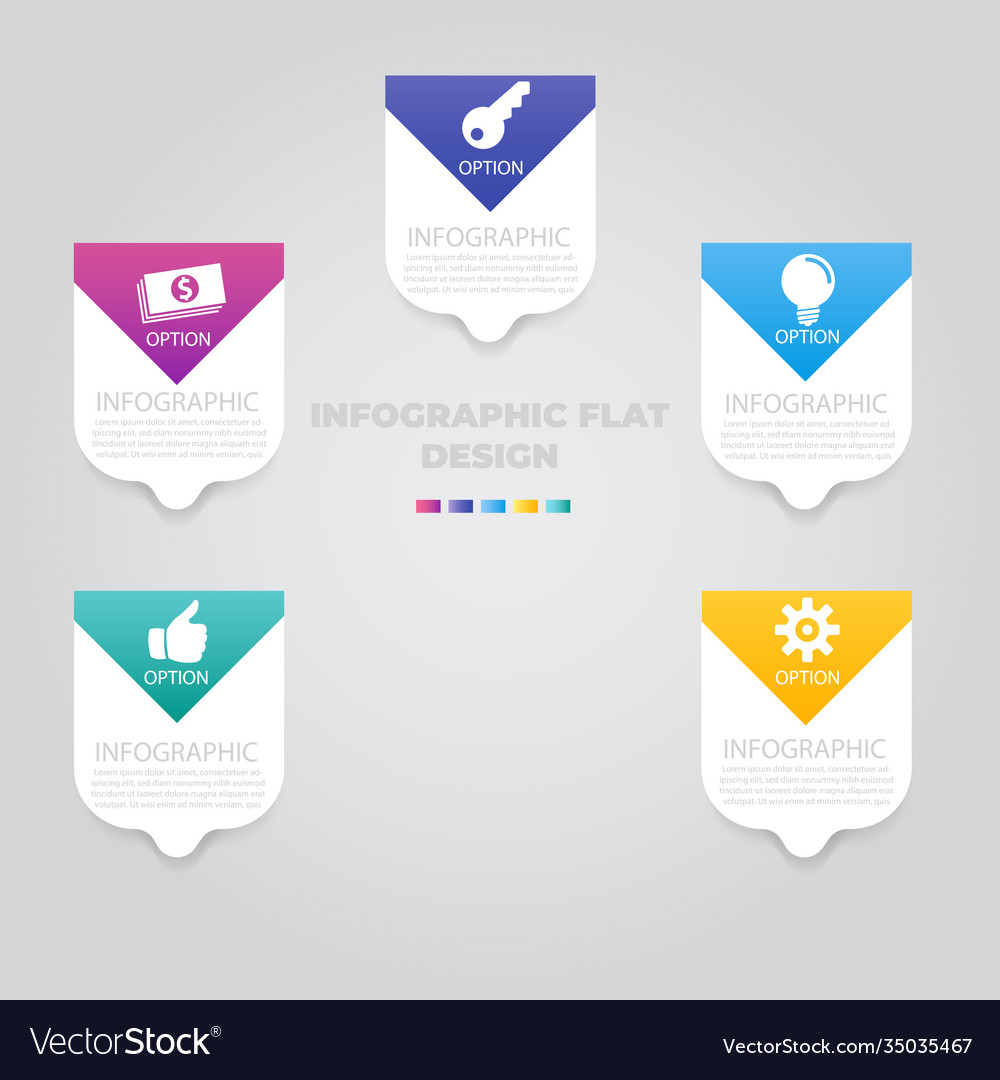 Business data visualization process chart Vector Image