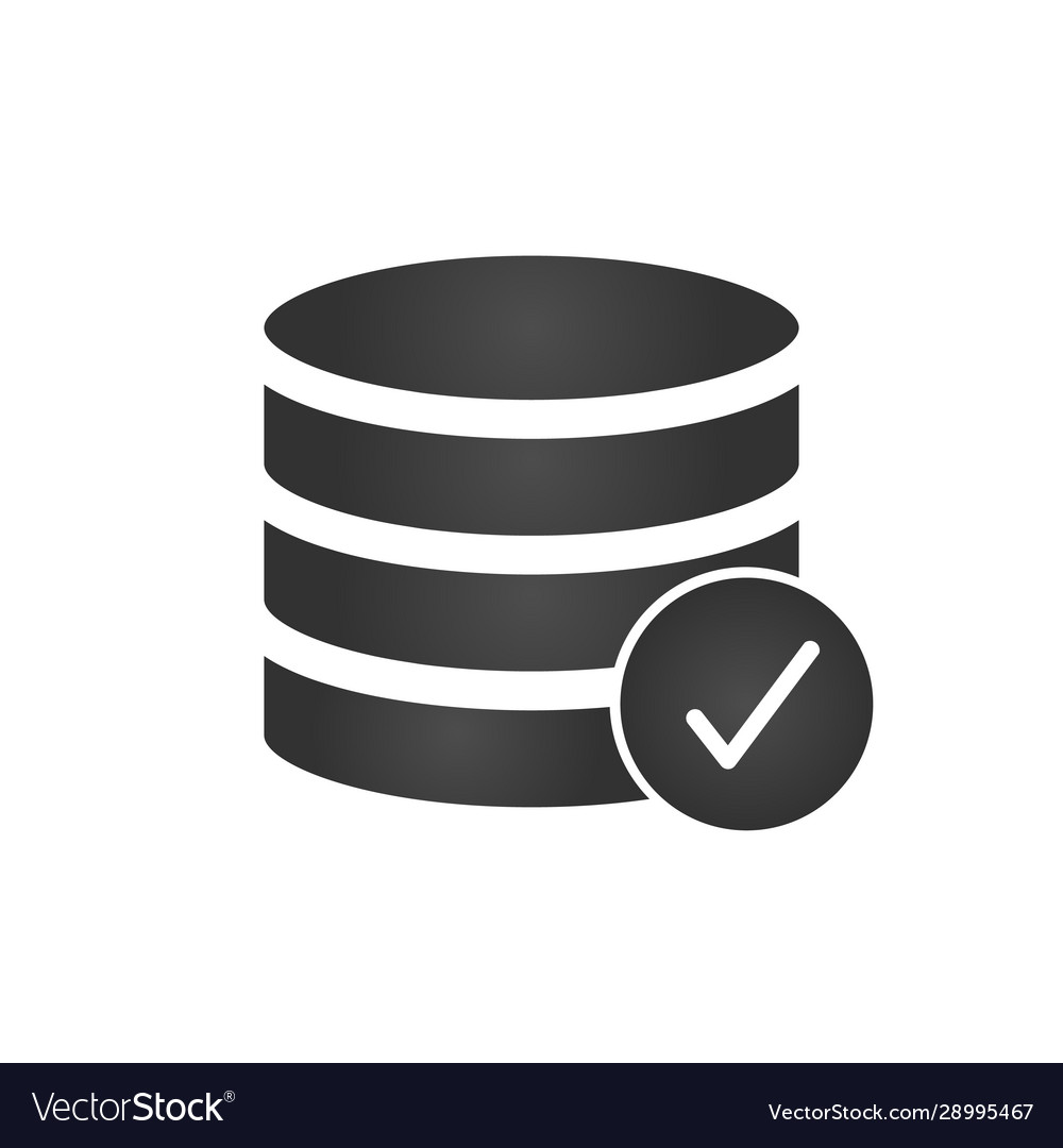 Database server isolated flat web mobile icon