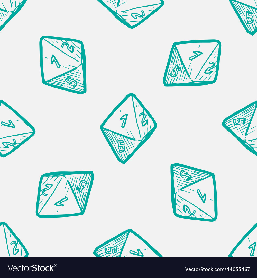 Dice d8 seamless pattern vector image Dice d8 seamless pattern