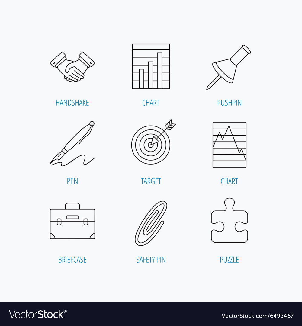 Handshake graph charts and target icons