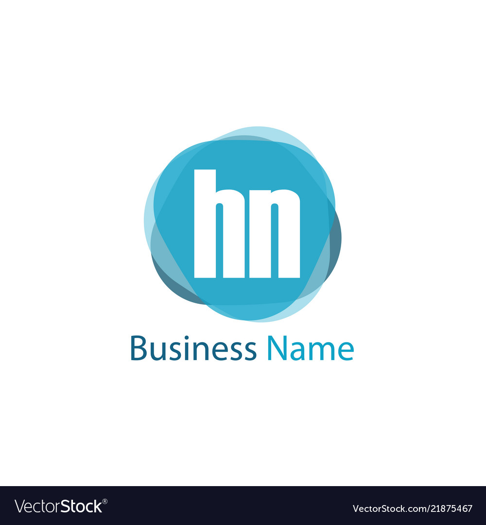 Initial letter hn logo template design