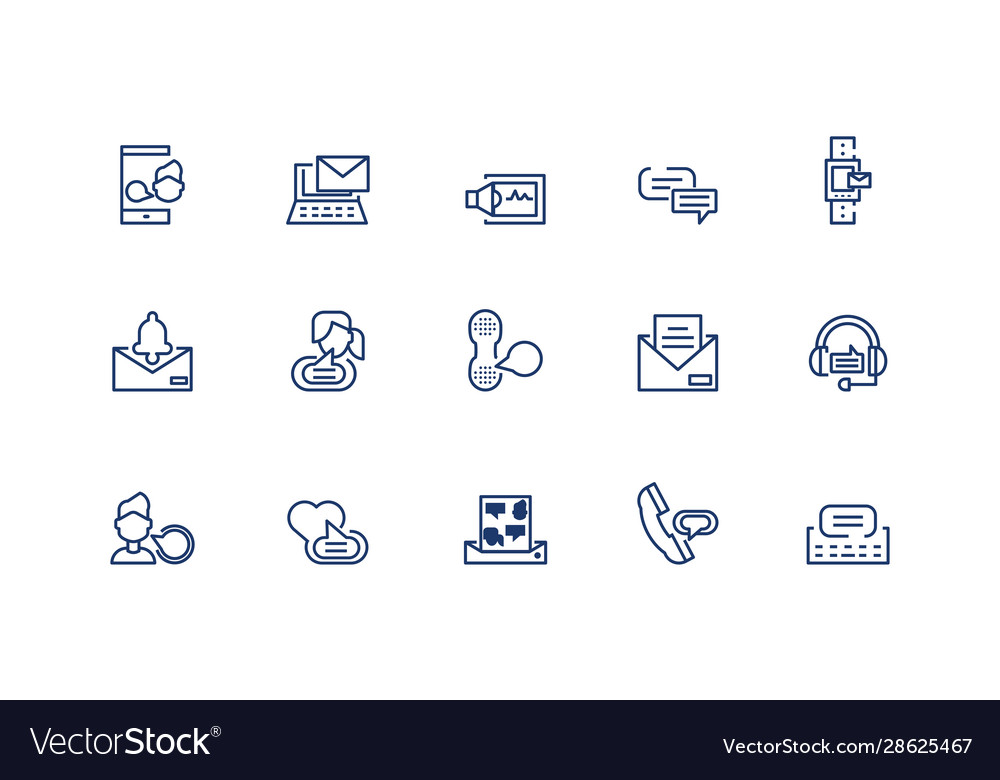 Isolated messages icon set design