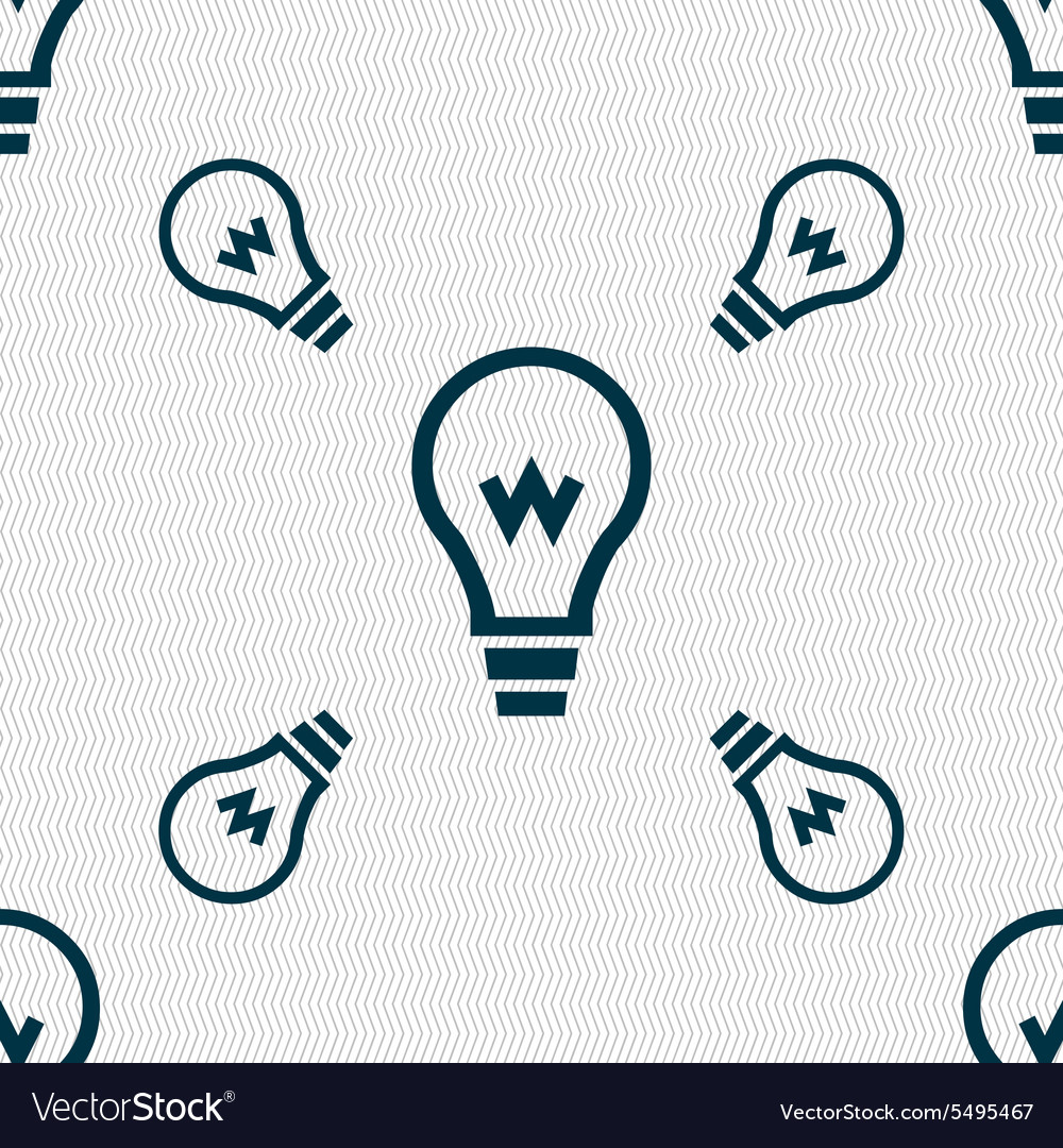 Light bulb icon sign seamless pattern