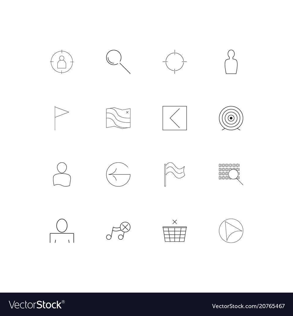 Maps and navigation linear thin icons set