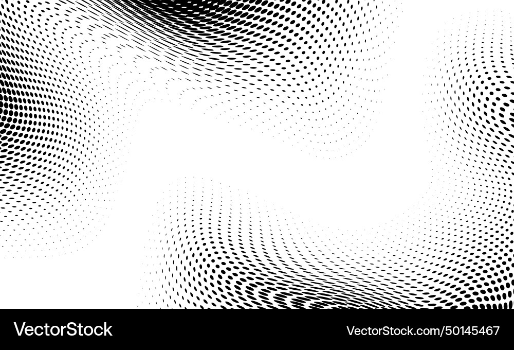 Monochrome gradient halftone dots background Vector Image