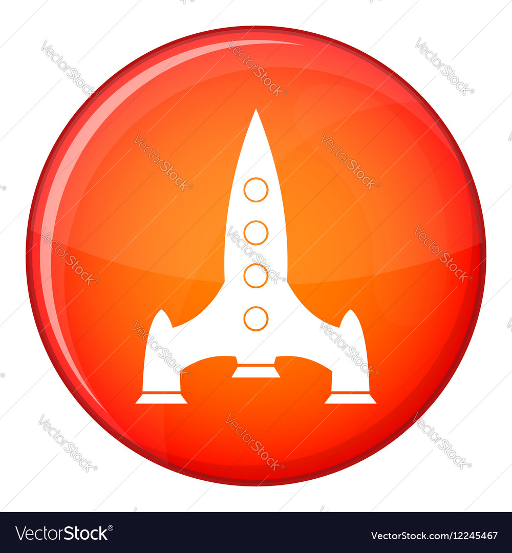 Rocket icon flat style Royalty Free Vector Image