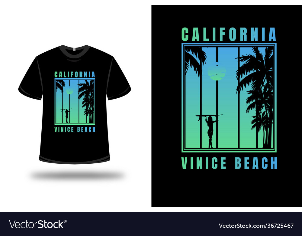 T-shirt california venice beach color blue