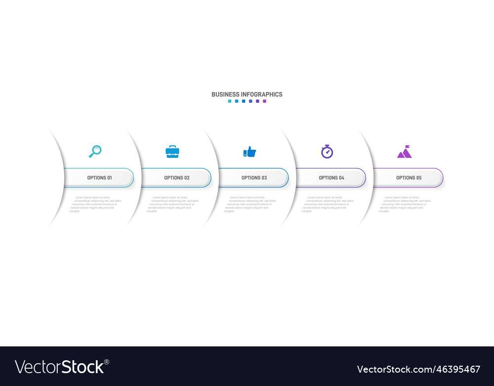 Timeline infographic with infochart modern