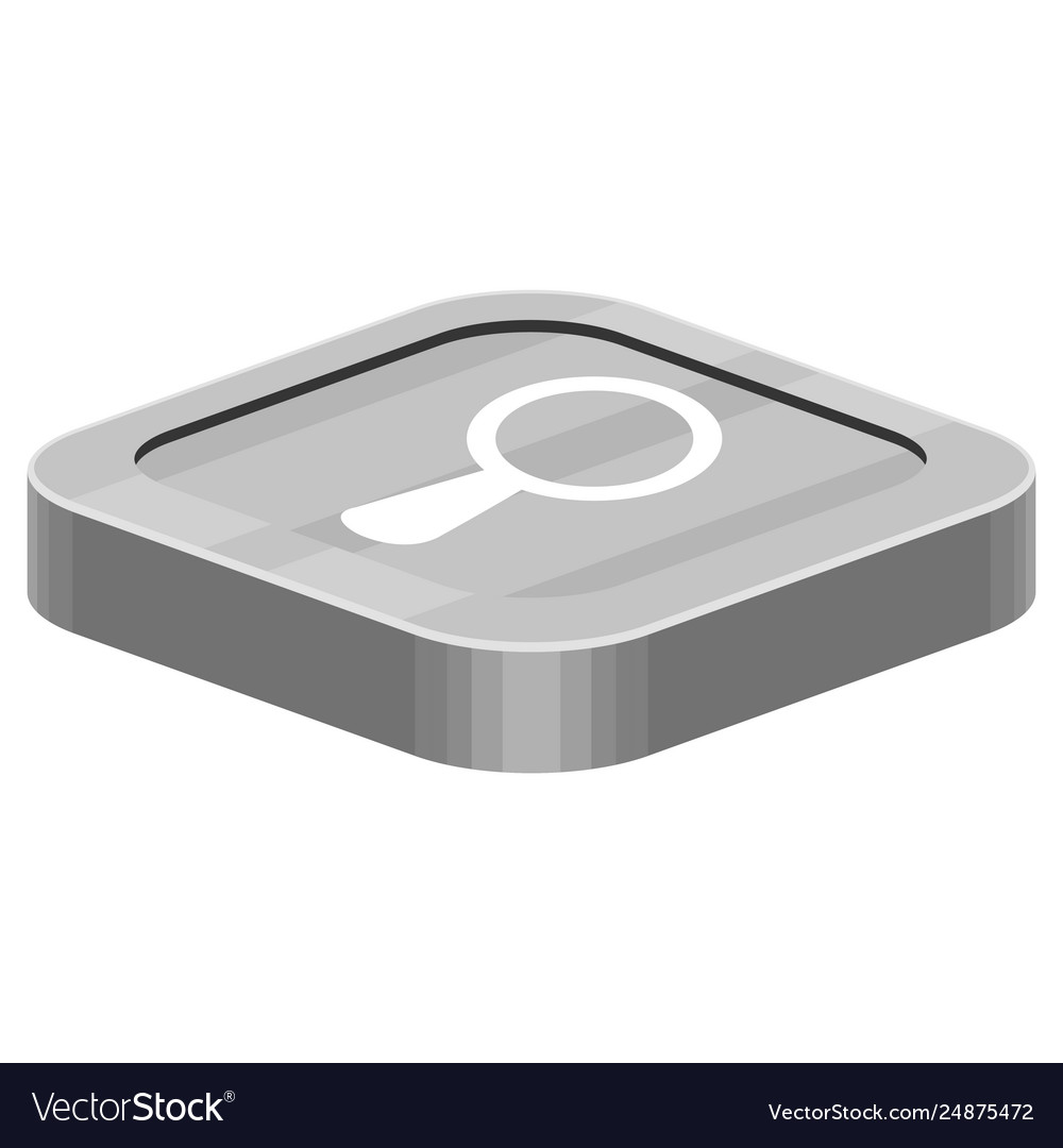3d app button with a search icon