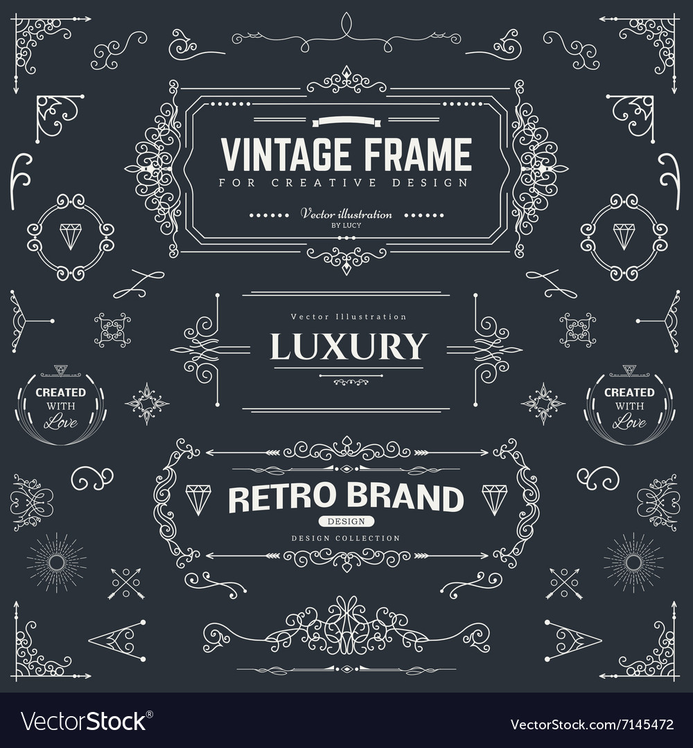 Collection of vintage patterns Royalty Free Vector Image