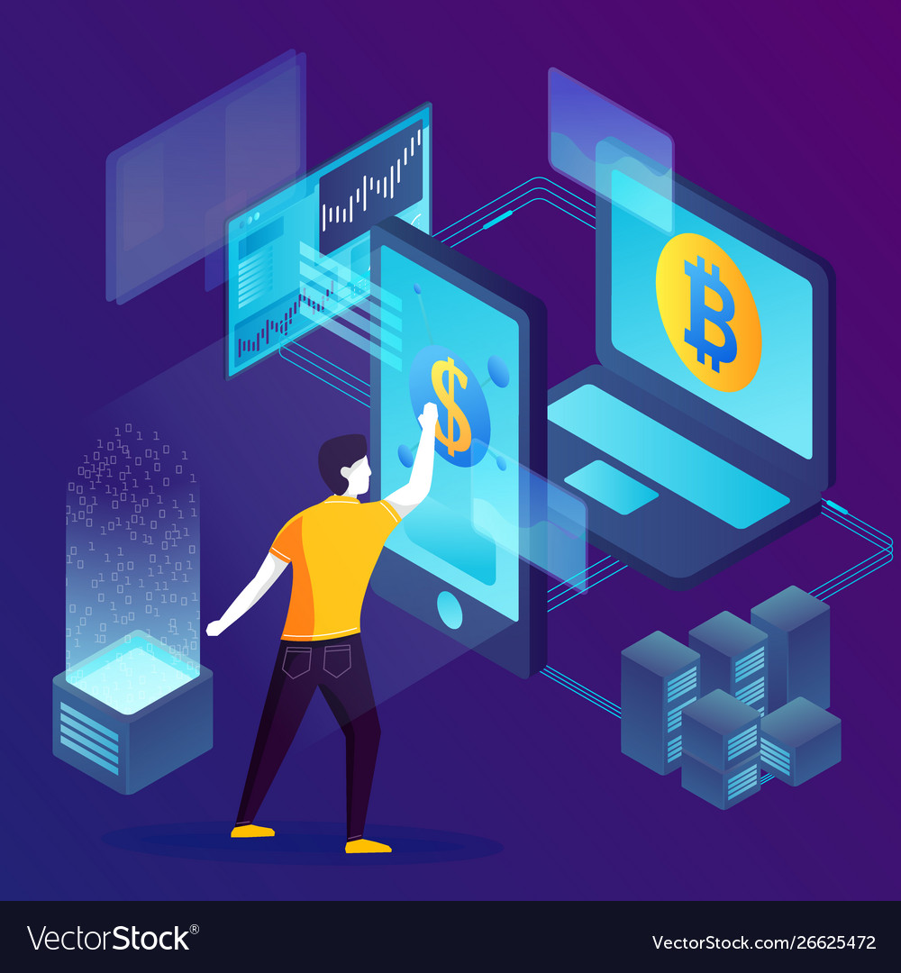 Concept - blockchain process investments