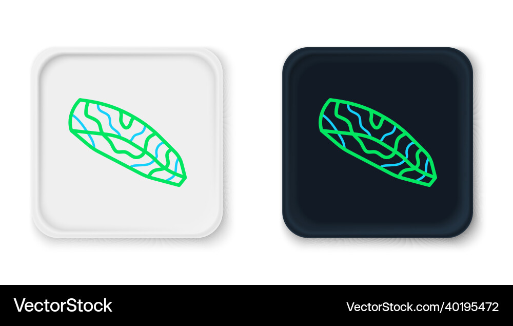 Line fish steak icon isolated on white background Vector Image