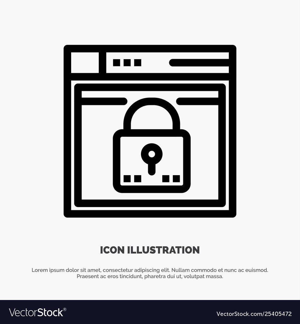 Login Sichere Web-Layout Passwort Sperrzeile Symbol vector image Login Sichere Web-Layout Passwort Sperrzeile Symbol