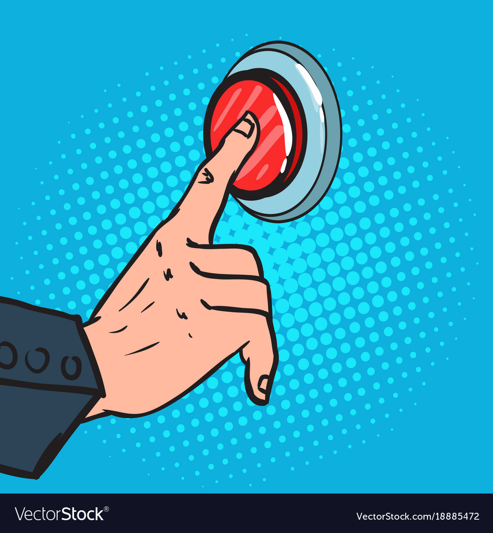 Man Pressing Red Button - Urgent Call