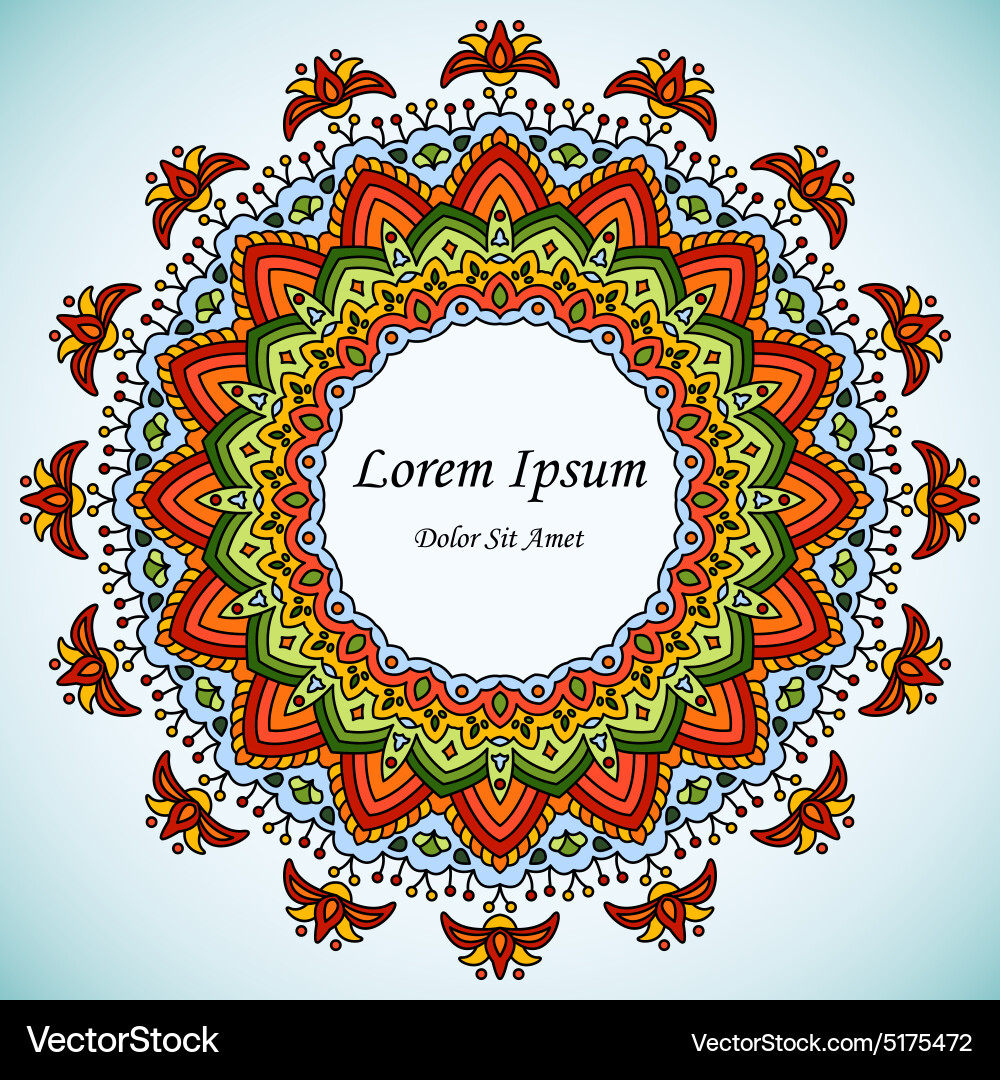 Mandala Round Ornament Pattern Royalty Free Vector Image