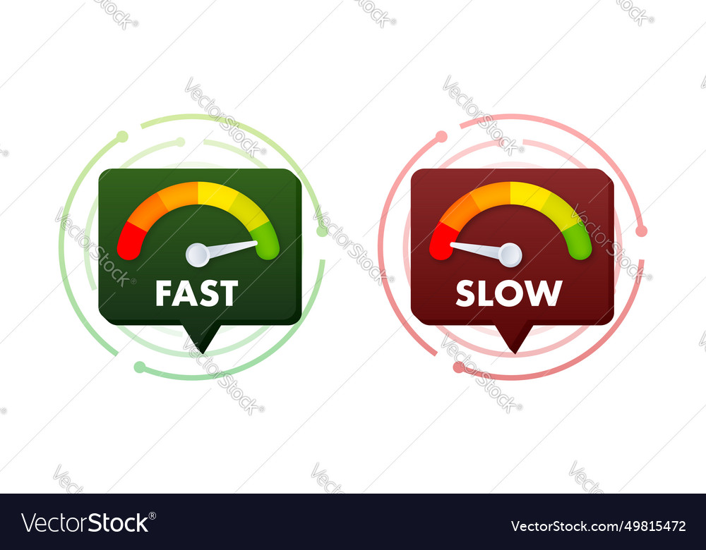 Network speed test indicators showing fast vector image Network speed test indicators showing fast