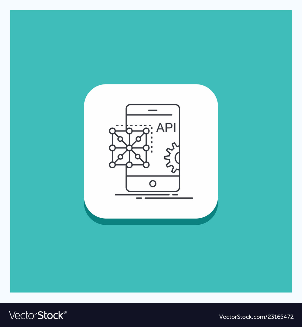 Runder Knopf für api Anwendung Codierung vector image Runder Knopf für api Anwendung Codierung