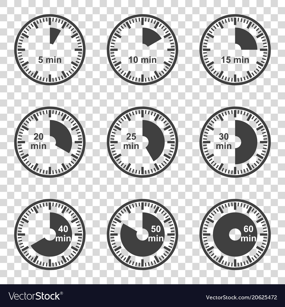 Set of Timer Icons