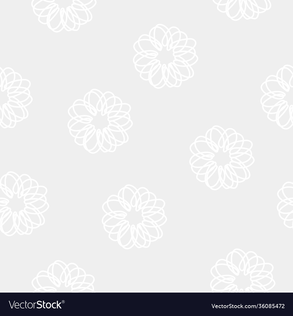 Simple stylize flower repeat pattern design vector image Simple stylize flower repeat pattern design