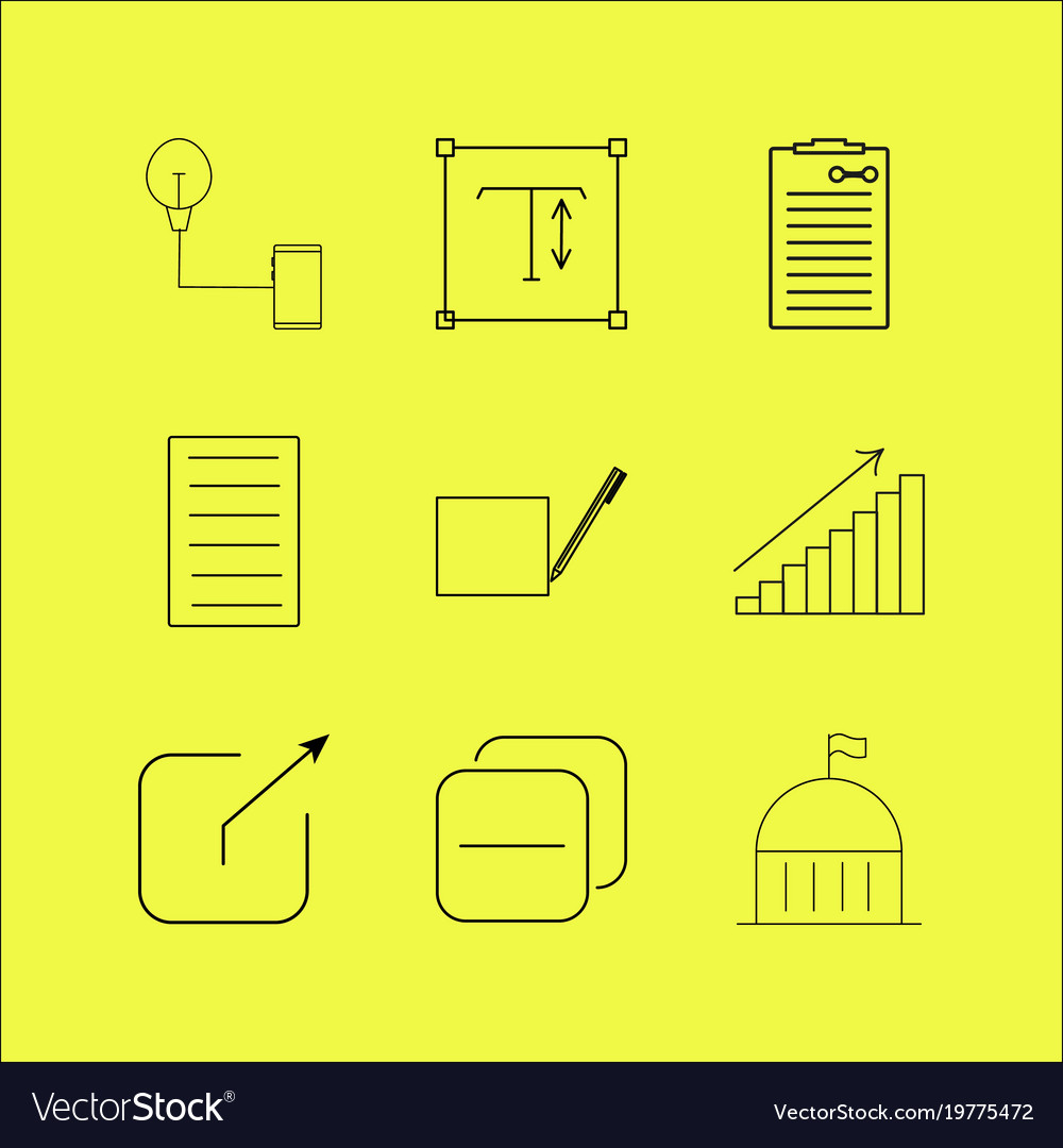 Web linear icon set simple outline icons