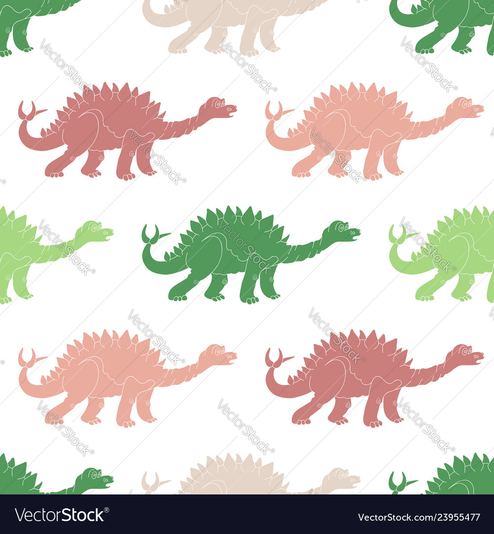 A seamless repeating pattern of dinosaur vector image A seamless repeating pattern of dinosaur