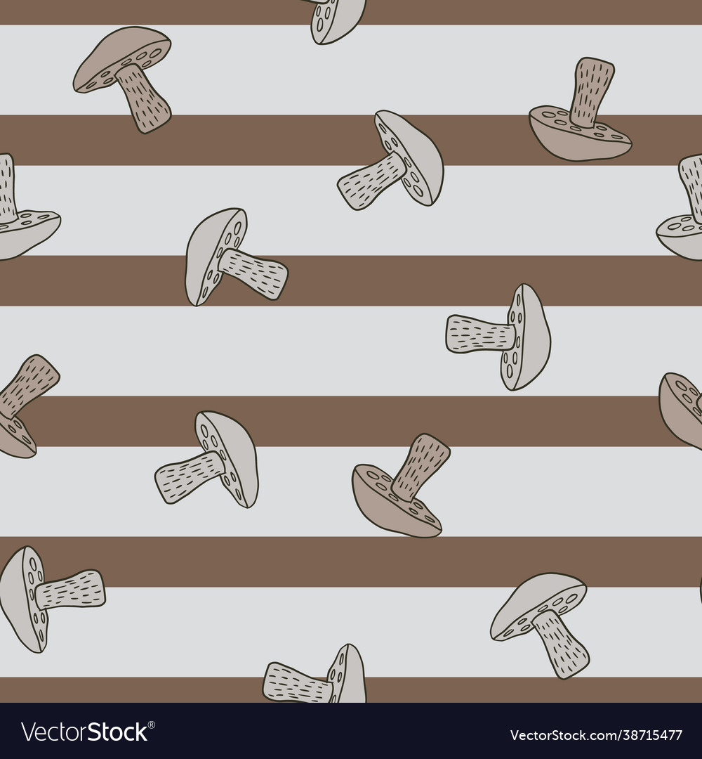 Decorative seamless pattern with random leccinum vector image Decorative seamless pattern with random leccinum