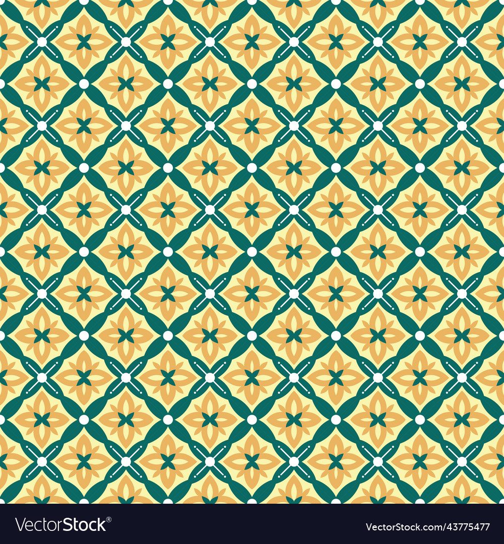 Flower of tiles textured pattern