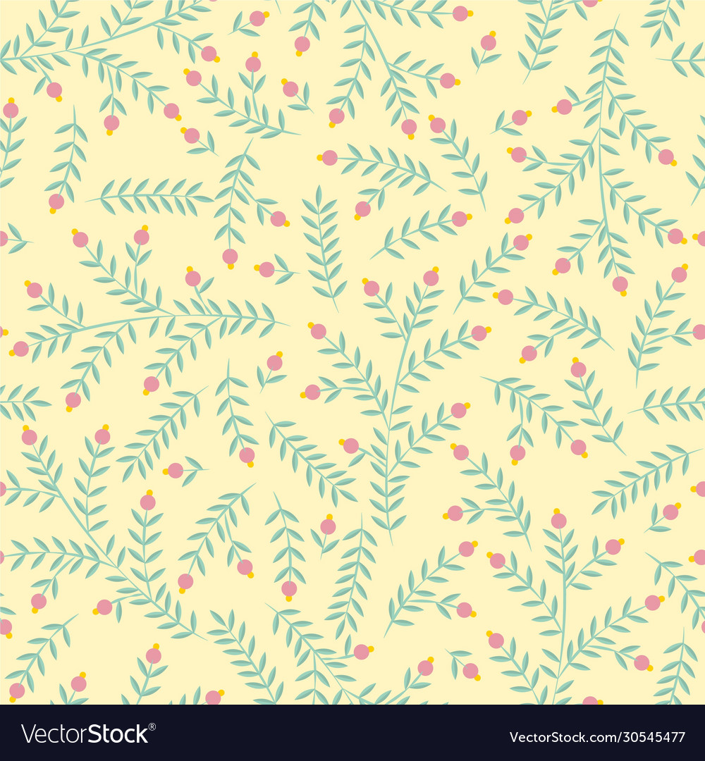 Flower pattern seamless botanic texture spring vector image Flower pattern seamless botanic texture spring