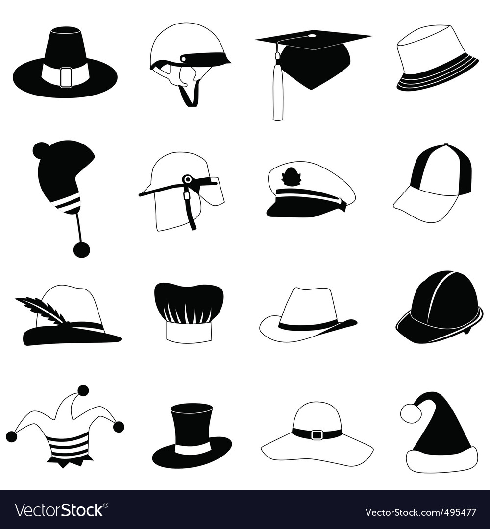 Hat set Royalty Free Vector Image - VectorStock