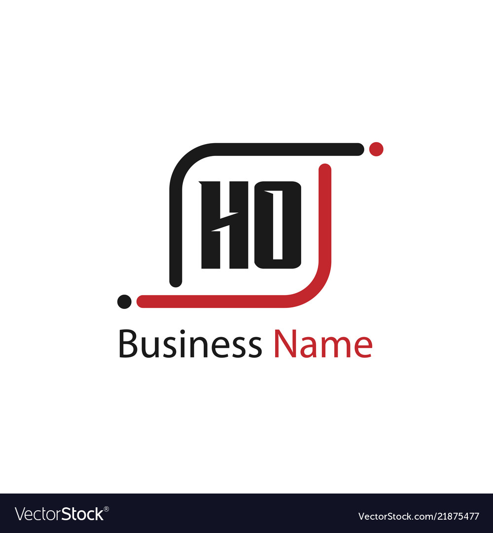 Initial letter ho logo template design Royalty Free Vector