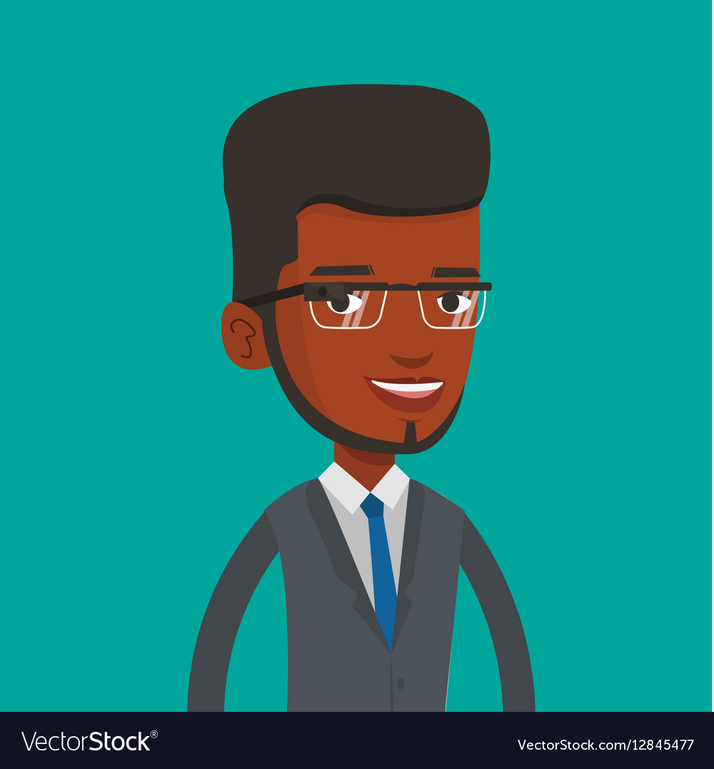 Man Wearing Smart Glass Royalty Free Vector Image