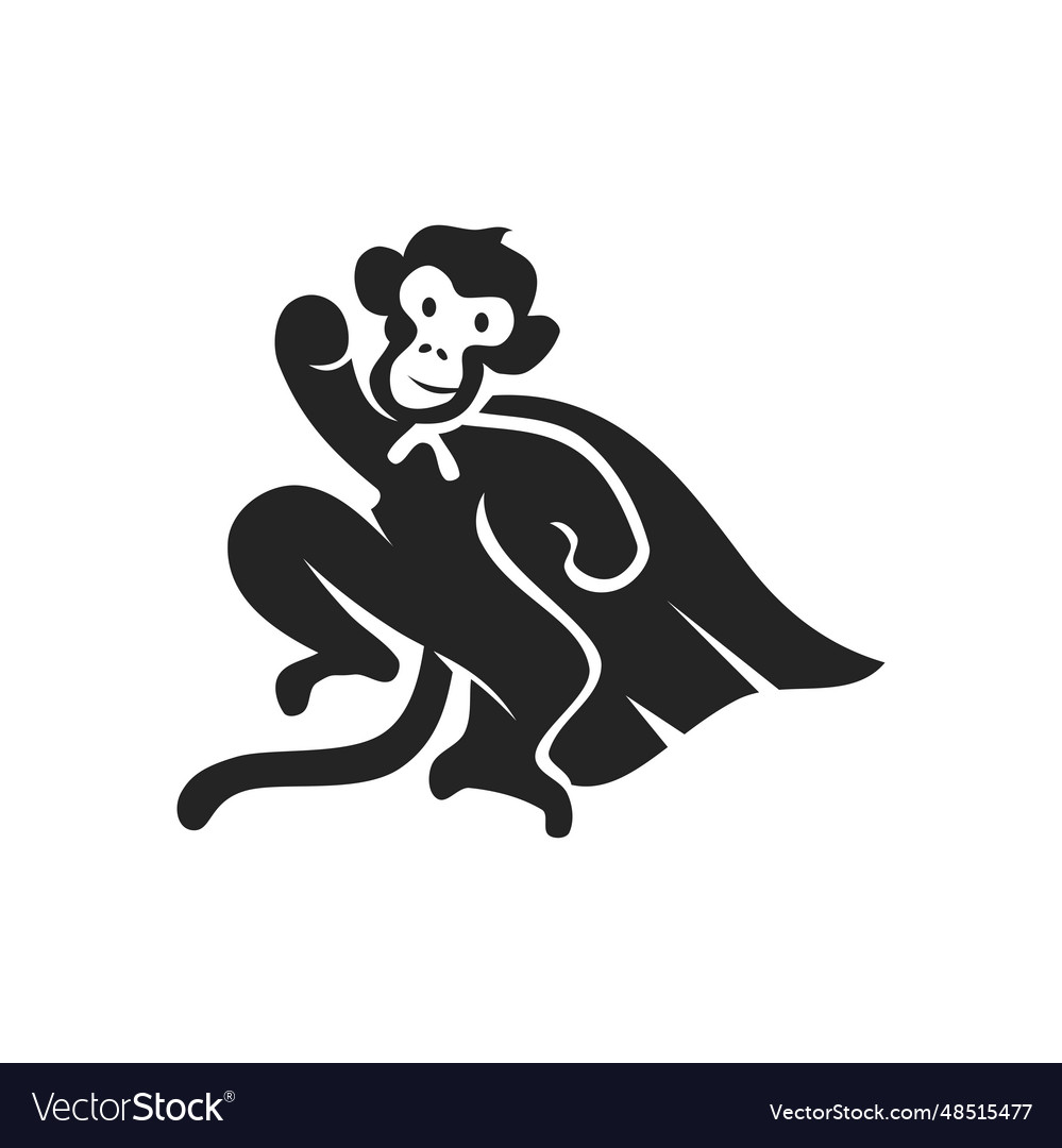 Monkey logo template isolated brand identity icon Vector Image